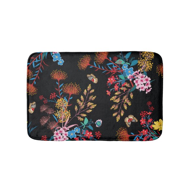 Blooming Garden Butterflies Liberty Stil Badrumsmatta (Framsidan)