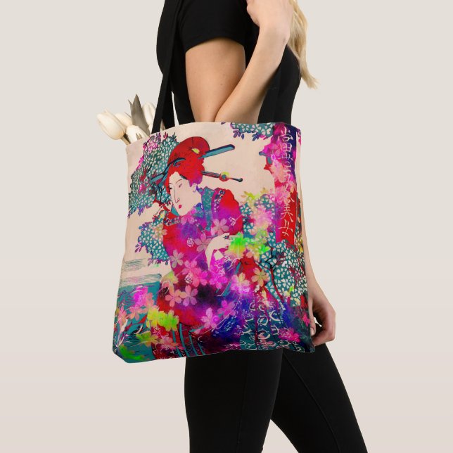 Blooming geisha Tote Tygkasse (Närbild)