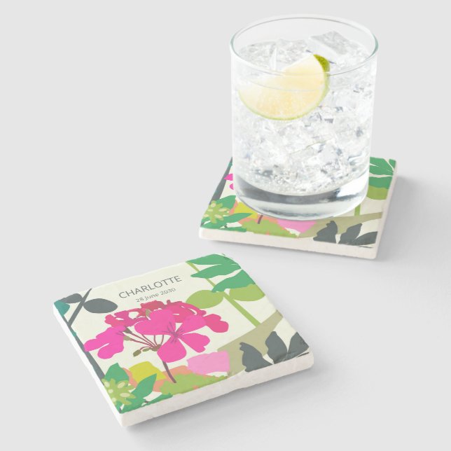 Blooming Geraniums Florist Garden Party Stenunderlägg (Sidan)