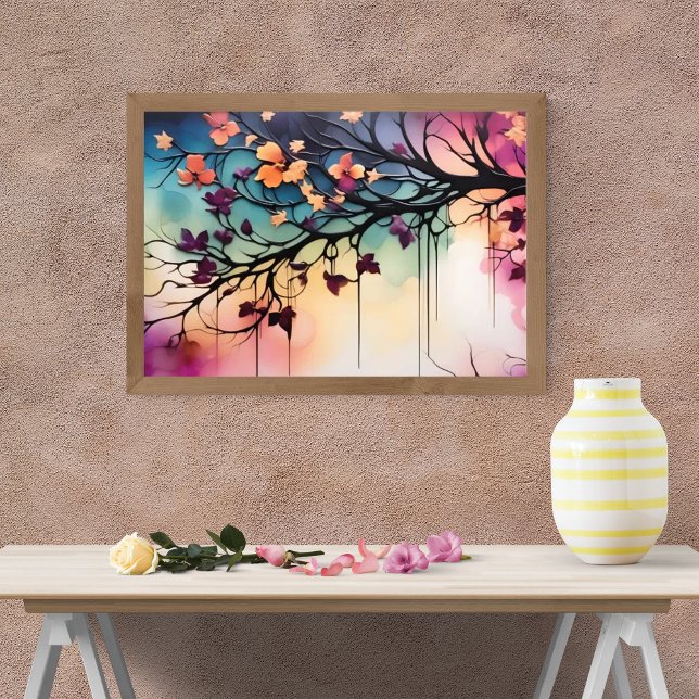Blooming Gren: Blommigt Art Fototryck (Skapare uppladdad)