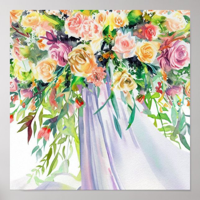 Blooming Harmony, Möhippa Cascading Bouquet 1, Poster (Framsidan)
