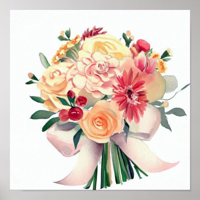 Blooming Harmony, närvarande Bouquet (D) Poster (Framsidan)