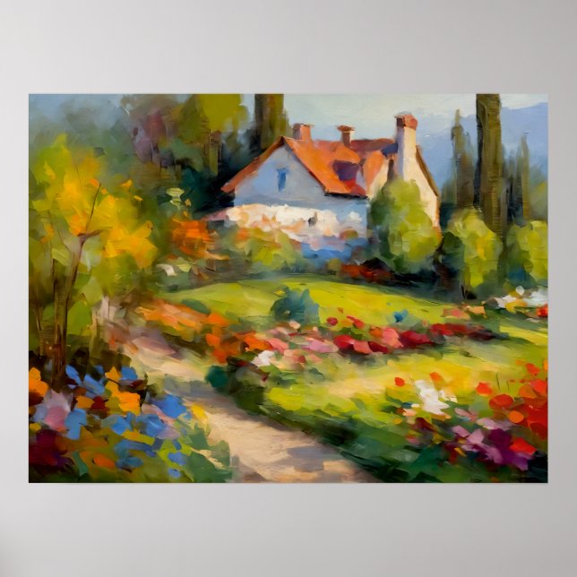 Blooming Haven: House and Garden Delight Poster (Framsidan)