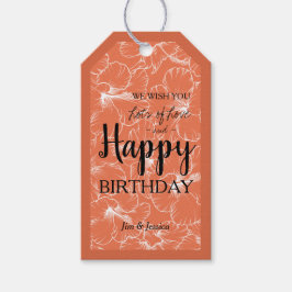 Blooming Hibiscus Blommigt Hudpersika Presentetikett