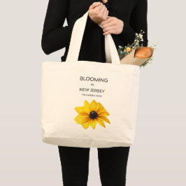 BLOOMING IN NJ, PERRINIALS FLORAL CANVAS TOTE JUMBO TYGKASSE