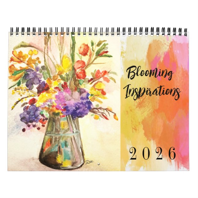 Blooming Inspirational 2-page Wall Calendar  Kalender (Omslag)
