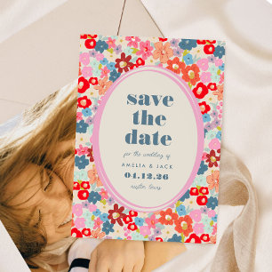 Blooming Joy Bold Bright Blommigt Garden Wedding Spara Datumet