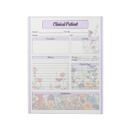 Blooming Lila Garden_ Klinisk patient Anteckningsblock