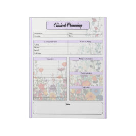 Blooming Lila Garden _ Klinisk planering Anteckningsblock