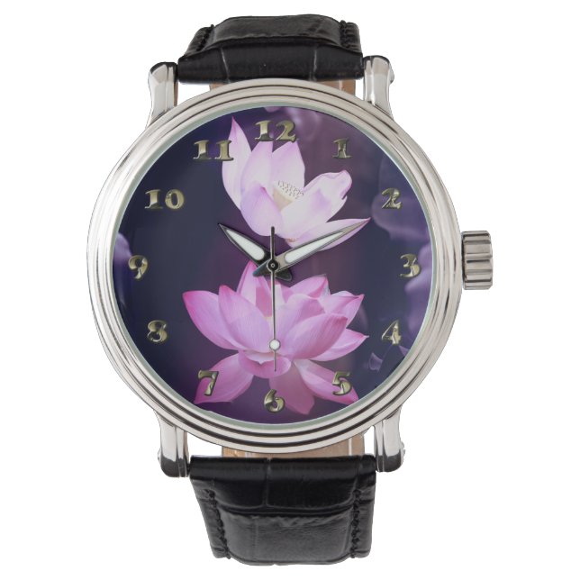 Blooming Lotus Flower Armbandsur (Framsida)