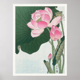 Blooming Lotus Flowers Ohara Koson Japansk konst Poster