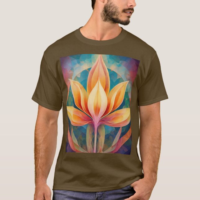 Blooming Lotus: Serenity in Design T-Shirt (Framsida)