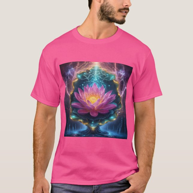 Blooming Lotus: Serenity in Design T Shirt (Framsida)