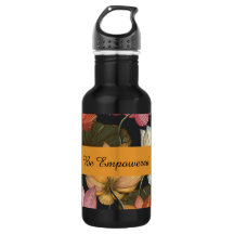 Blooming Lotus Vatten Lilies on Charcol Black Stai