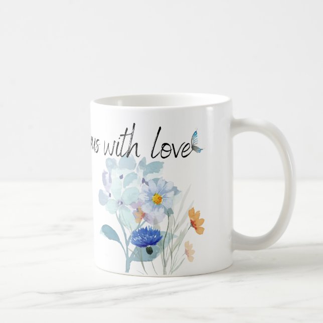 Blooming Love: Oil Painting Floral Mug - Everythin Kaffemugg (Höger)