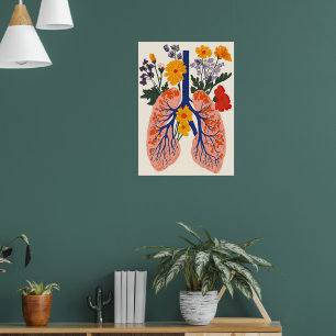 Blooming Lungs - Harmony of Nature and Health Poster