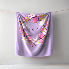 Blooming Magnolia Personlig Fleece Blanket