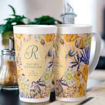 Blooming Mystical Blommigt Monogram Beige Latte Mu