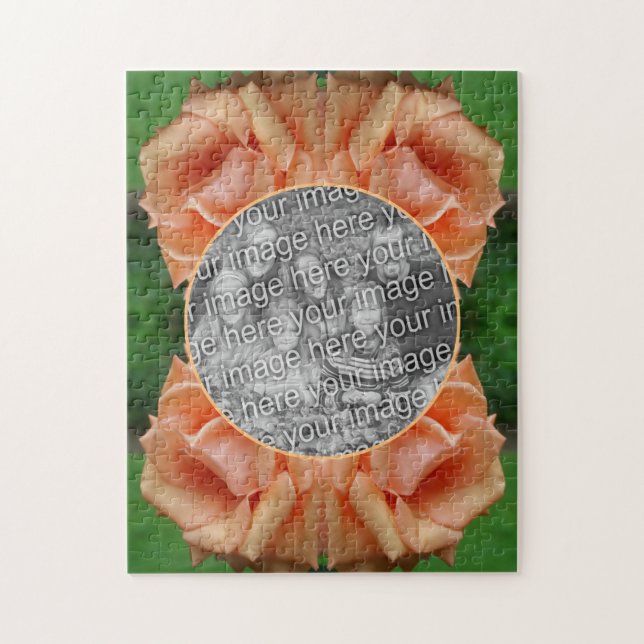 Blooming Peach Ro Ram Skapar ditt eget foto Pussel (Vertikal)