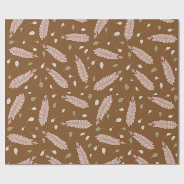 Blooming Pen Garden – Elegant Floral Wrapping Pape Presentpapper (Platt)
