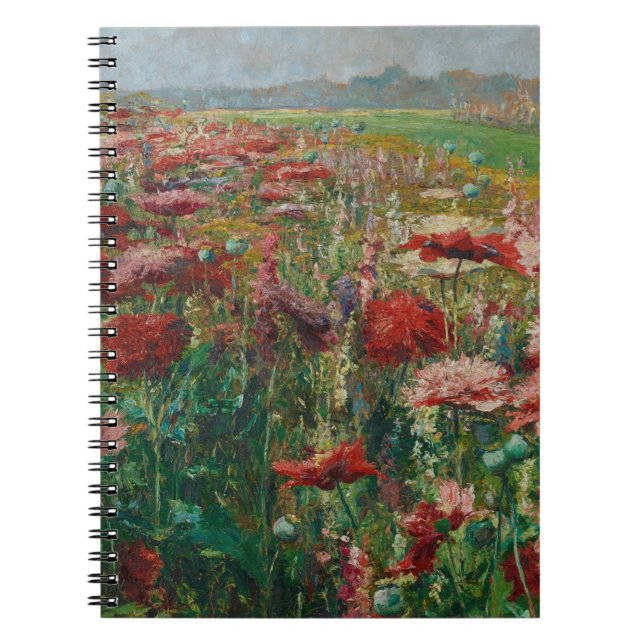 Blooming Poppies - Olga Wisinger-Florian Anteckningsbok (Framsidan)