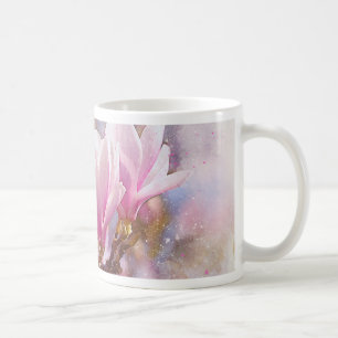 Blooming Rosa Lila Magnolia - Vår Flower Kaffemugg