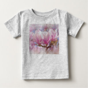 Blooming Rosa Lila Magnolia - Vår Flower T Shirt