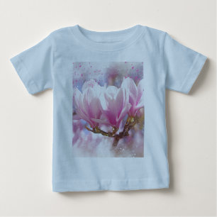 Blooming Rosa Lila Magnolia - Vår Flower Tee
