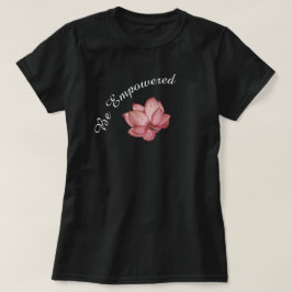 Blooming Rosa Lotus Vatten Lily on Black Inspired T Shirt