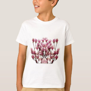 Blooming Rosa Magnolias Vår Flower T-shirt