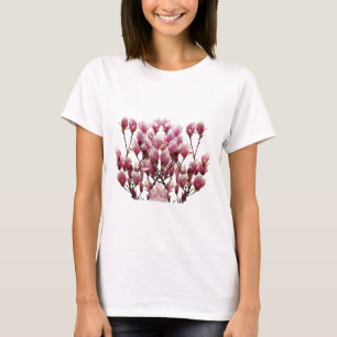 Blooming Rosa Magnolias Vår Flower Tee