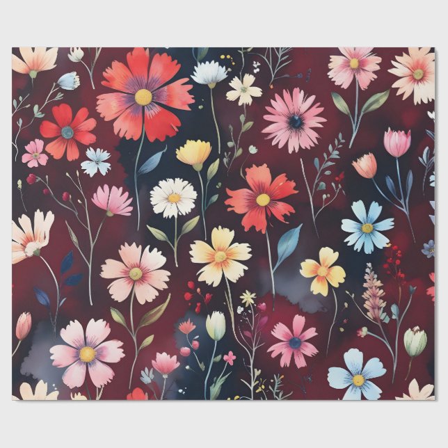 Blooming Roses Presentpapper (Platt)