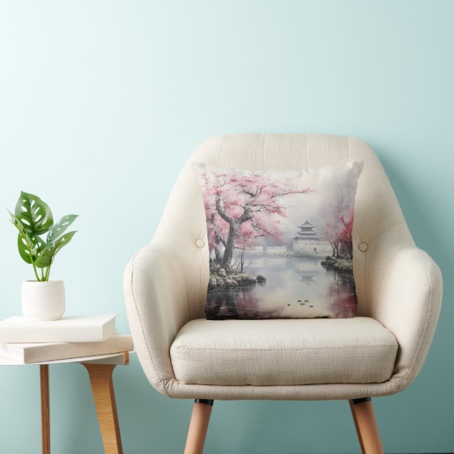 Blooming Sakura Garden Traditional Kudde (Stol)