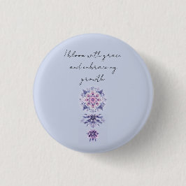 Blooming Serenity Mandala Badge Knapp