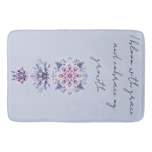 Blooming Serenity Mandala Bath Mat Badrumsmatta (Framsidan)