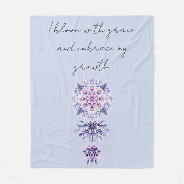 Blooming Serenity Mandala Fleece Blanket (Framsidan)