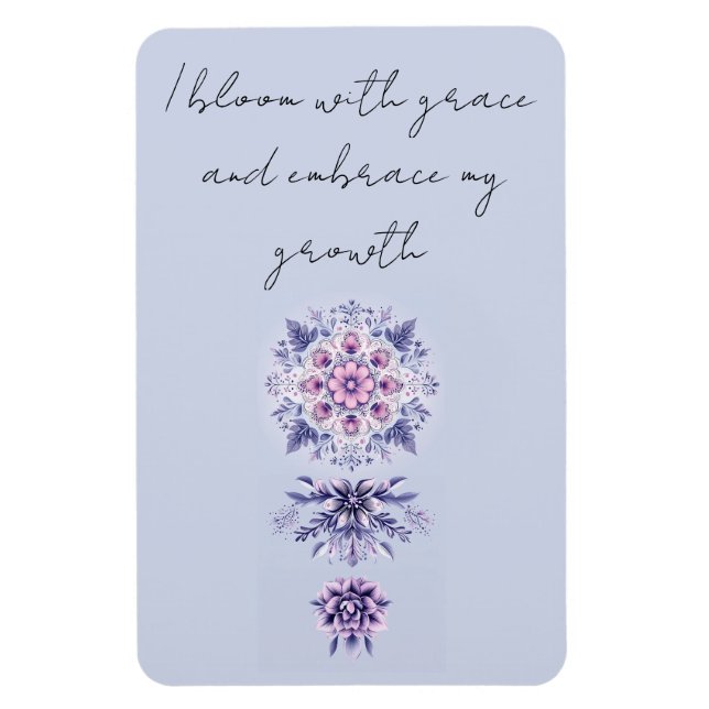 Blooming Serenity Mandala Flexible Magnet (Vertikal)