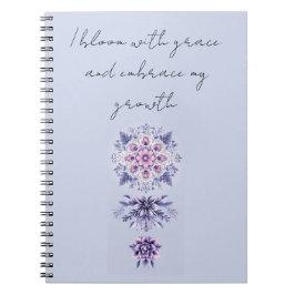 Blooming Serenity Mandala Spiral fotopatbok Anteckningsbok