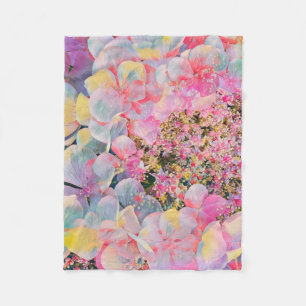 Blooming Summer Hydrangea Flower Fleecefilt