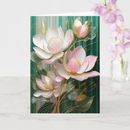 Blooming Tapet japansk Magnolia Art Kort
