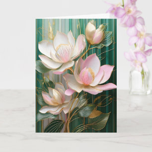 Blooming Tapet japansk Magnolia Art Kort