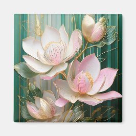 Blooming Tapet japansk Magnolia Art Magnet