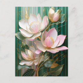 Blooming Tapet japansk Magnolia Art Vykort