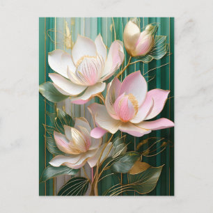 Blooming Tapet japansk Magnolia Art Vykort