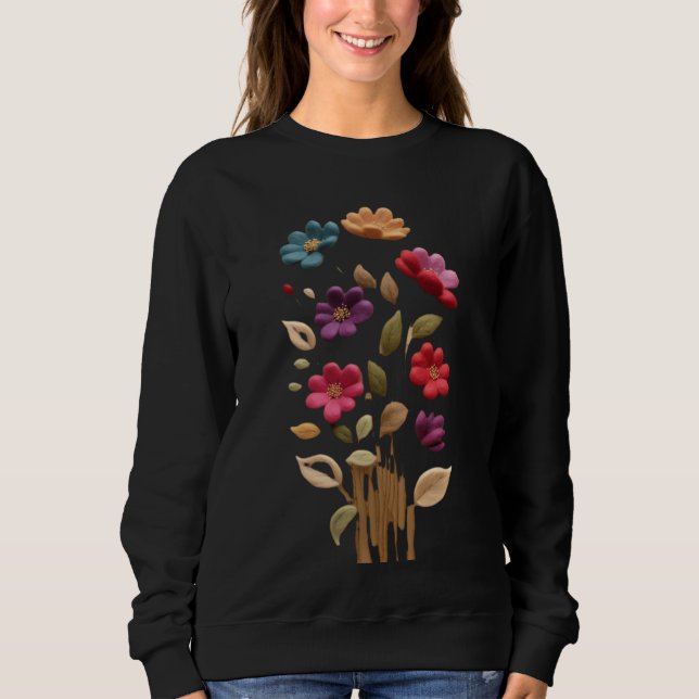 Blooming Through Silence Soft Petals, Liquid Roots T Shirt (Framsida)