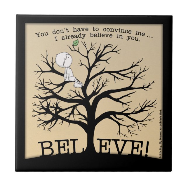 Blooming Träd Kakelplatta (Framsidan)