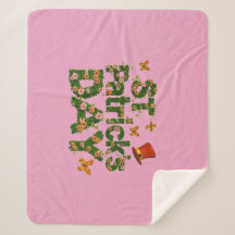 Blooming Tur: Blommigt St. Patrick Sherpa Blanket