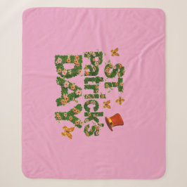 Blooming Tur: Blommigt St. Patrick Sherpa Blanket