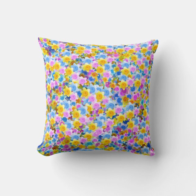Blooming Vår Daffodils, Cushion Kudde (Framsida)