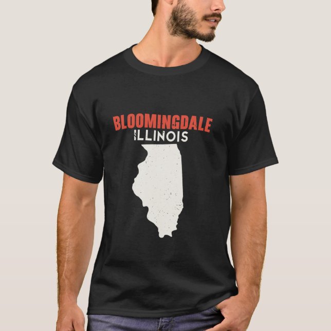 Bloomingdale Illinois USA State America Travel Ill T Shirt (Framsida)